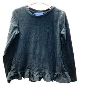 Long sleeve black glittery top